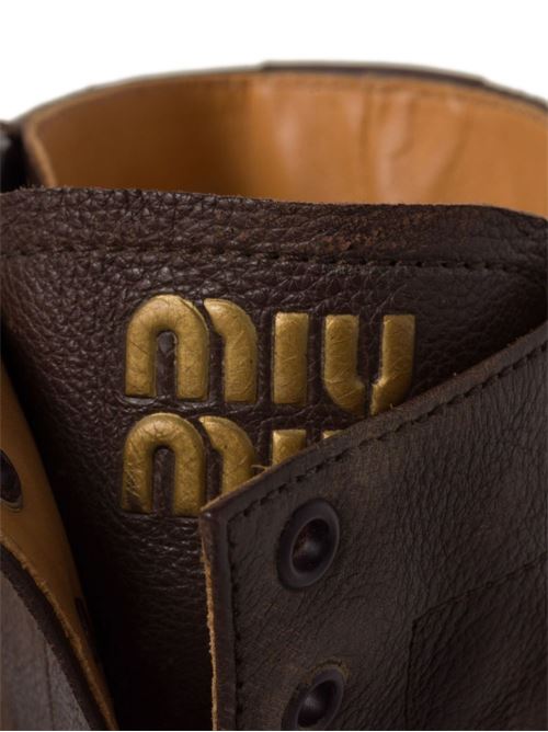 Stivaletto stringato in pelle MIU MIU | 5U316E2KJF0324